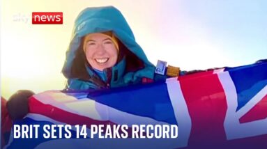 'It's been a dream since I was eight': British mountaineer becomes youngest woman to climb 14 peaks