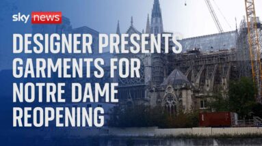 Watch: French fashion designer Jean-Charles de Castelbajac presents designs for Notre Dame reopening