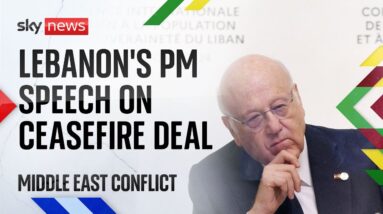 Watch live: Lebanon's prime minister delivers speech after ceasefire deal