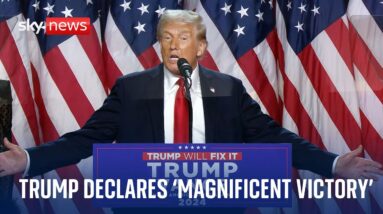 Donald Trump claims "magnificent victory" in presidential election