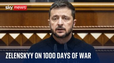 Watch live: Ukrainian President Zelenskyy addresses European Parliament marking 1000 days of war