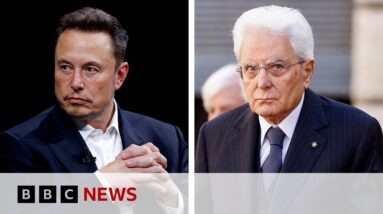 Elon Musk told ‘not to interfere’ in migrant policy by Italy’s president | BBC News