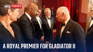 King attends Gladiator II premiere in London