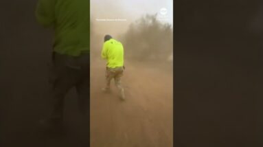 Powerful dust storm sweeps through central California