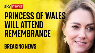 Princess of Wales to attend Remembrance events