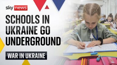 Schools in Ukraine go underground to protect children from the war