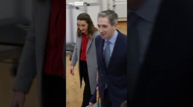 Simon Harris votes in Irish election