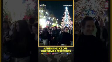 Christmas Tree Lighting Kicks Off The Holiday Season In Athens | WION Shorts