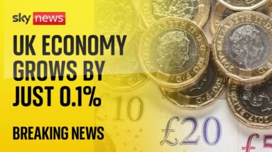 The UK economy grew by 0.1% between July and September