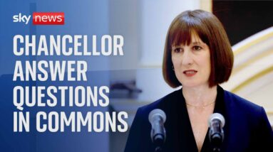 Watch live: Chancellor Rachel Reeves and Treasury ministers answer questions in House of Commons