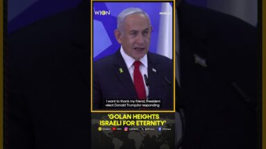 Israeli PM Benjamin Netanyahu Says Occupied Golan Heights Israeli 'For Eternity' | WION Shorts