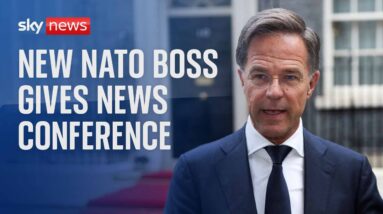 New NATO boss gives news conference