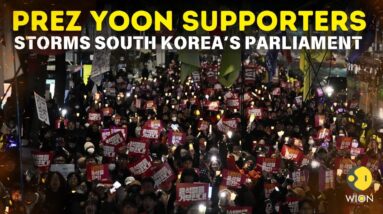 Emergency in South Korea: President Yoon Supporters Slams Parliament As Lawmakers Vote | WION