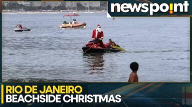 Santa Swaps Sleigh For Jet Ski To Deliver Presents in Brazil's Rio De Janeiro | WION Newspoint