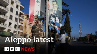 Syrian troops withdraw from the city of Aleppo | BBC News