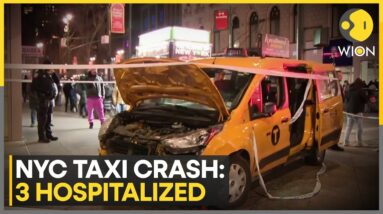 Taxi jumps curb in Manhattan, injures six | World News | WION