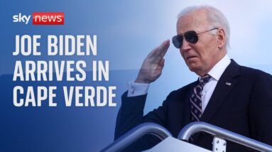 US President Joe Biden lands in Cape Verde