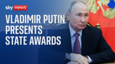 Watch live: Russian President Vladimir Putin presents state awards