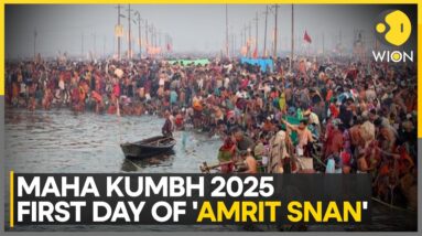 Mahakumbh 2025: Kinnar Akhara Takes A Holy Dip During 'Amrit Snan' | WION Reports From Prayagraj