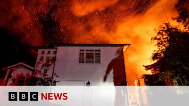 High winds, lack of rain and climate change stoking California fires, say experts | BBC News