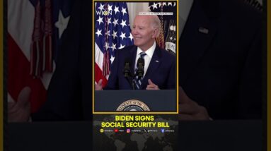 Biden Signs Social Security Bill, Says "It Is Awful That Trump Wants To..." | WION Shorts