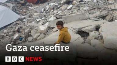 Gaza ceasefire to begin on Sunday morning, Qatar says, after Israel approves deal | BBC News