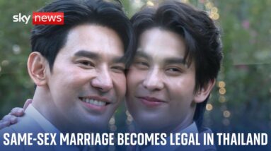 Couples celebrate as same-sex marriage becomes legal in Thailand