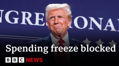 Donald Trump’s spending freeze blocked by US judge | BBC News