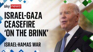 Gaza ceasefire deal is 'on the brink', US president Joe Biden says