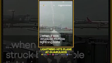 Lightning Strikes British Airways Plane At Sao Paulo Airport | WION Shorts