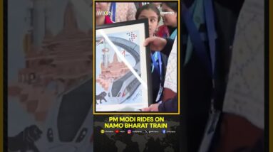 Indian PM Modi Takes Namo Bharat Train Ride, Meets Students | WION Shorts