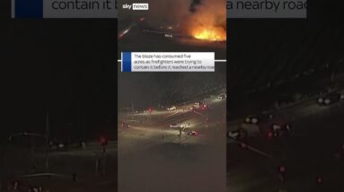 New fire gets close to LA