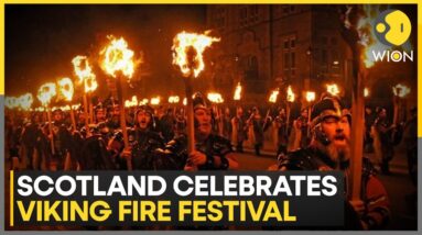 Scotland: Dressed as Vikings Revellers March With Torches | World News | WION