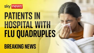 The number of patients in hospital with flu quadruples