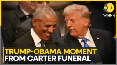 Social Media Tries To Decode Trump-Obama Chat During Carter Funeral | World News | WION