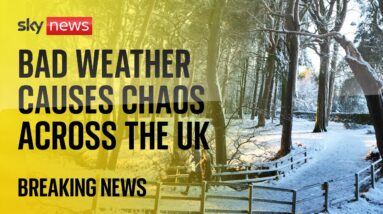 Watch live: Bad weather causes disruption across the UK